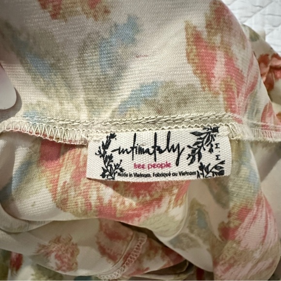 Free People Floral High Low Dress in Pink and Cream - Picture 12 of 16